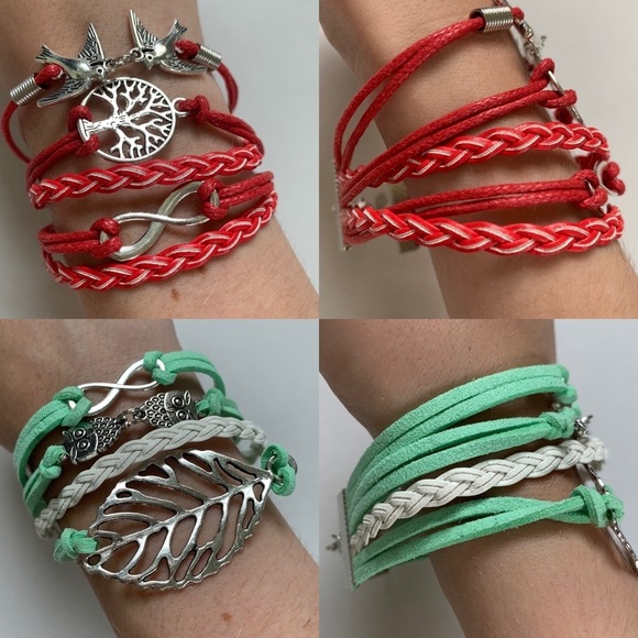 NEW Pick 1 Layered Leather Charm Bracelet - Picture 6 of 10